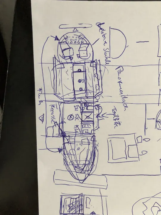 Die Planung auf Papier.