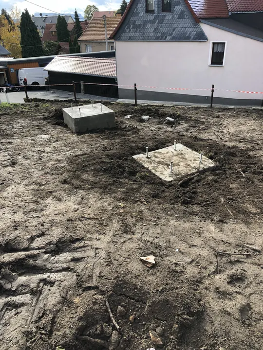 Die Fundamente sind vorbereitet.